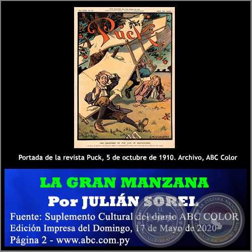 LA GRAN MANZANA - Por JULIÁN SOREL - Domingo, 17 de Mayo de 2020